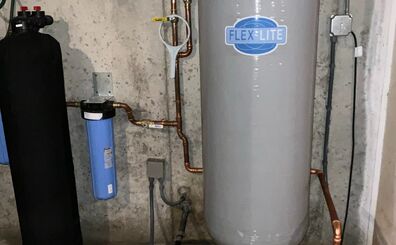 Well pressure tank and water filtration install
