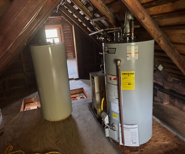 Attic Gas Water Heater Replacement