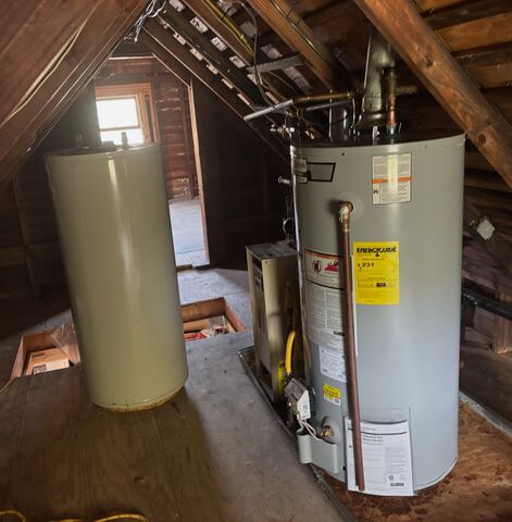 Attic Gas Water Heater Replacement
