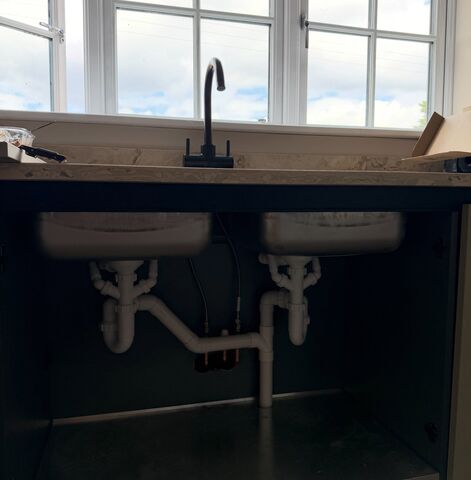 Kitchen Sink & Powder Room Plumbing
