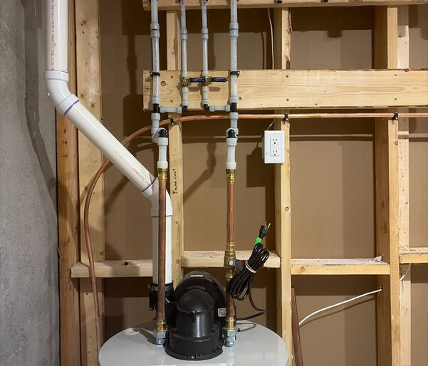 PEX Manifold, Backflow & Water Heater Rough-In in Larchmont, Norfolk